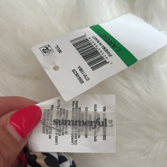 Summerful NWT brand IPANEMA high waist cheeky leopard bikini bottoms Large L - Picture 5 of 7